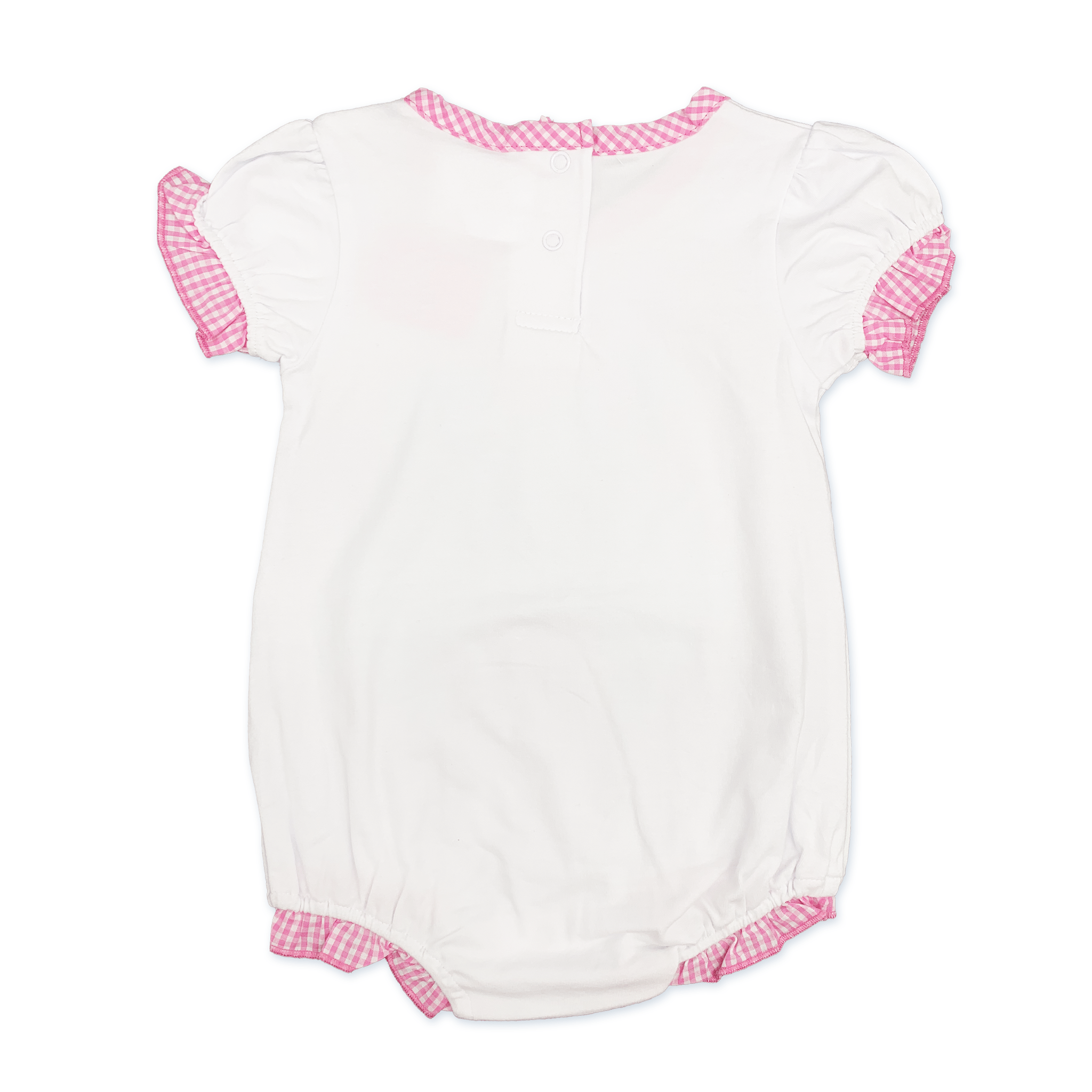 Pink Gingham Trimmed Baby Bubble