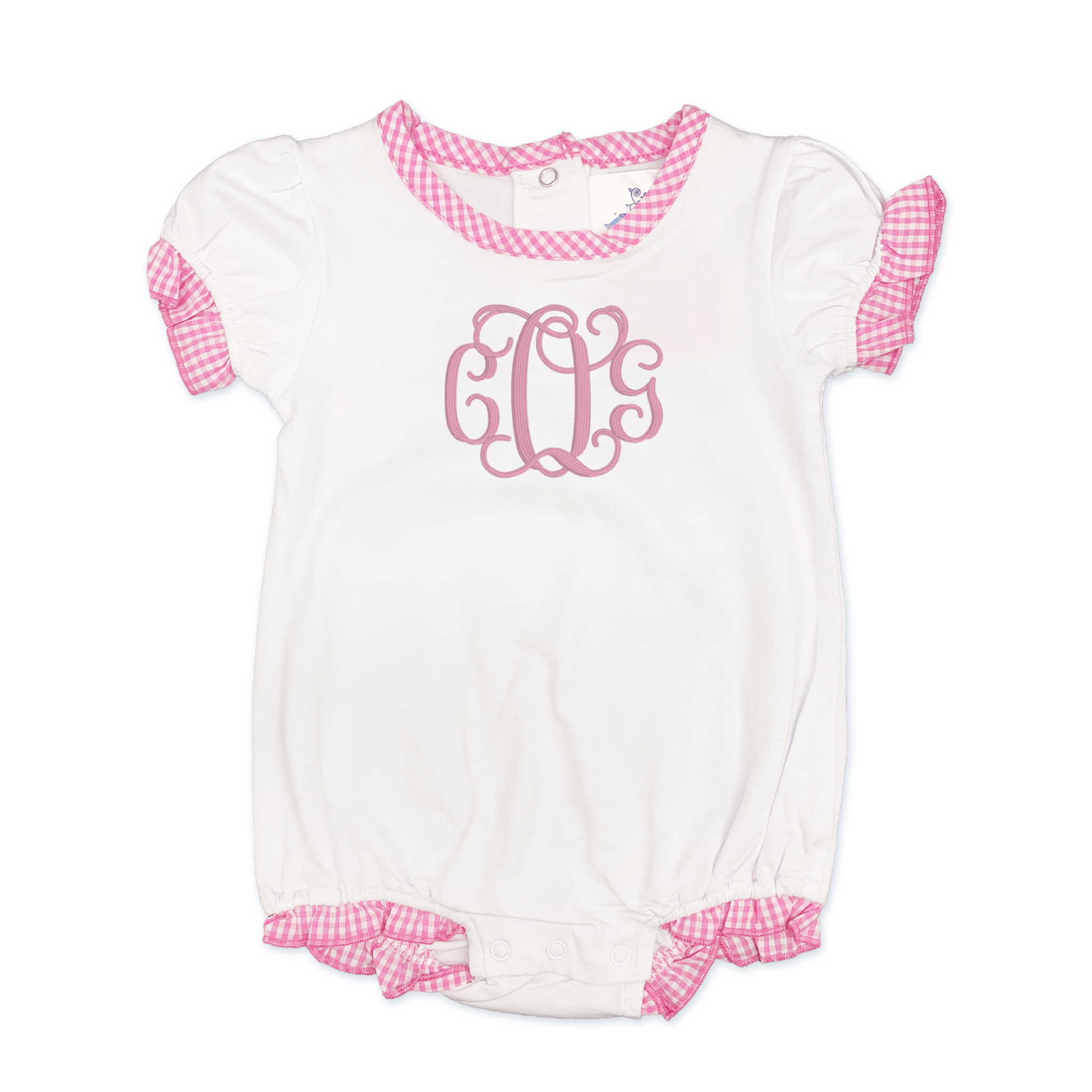Pink Gingham Trimmed Baby Bubble