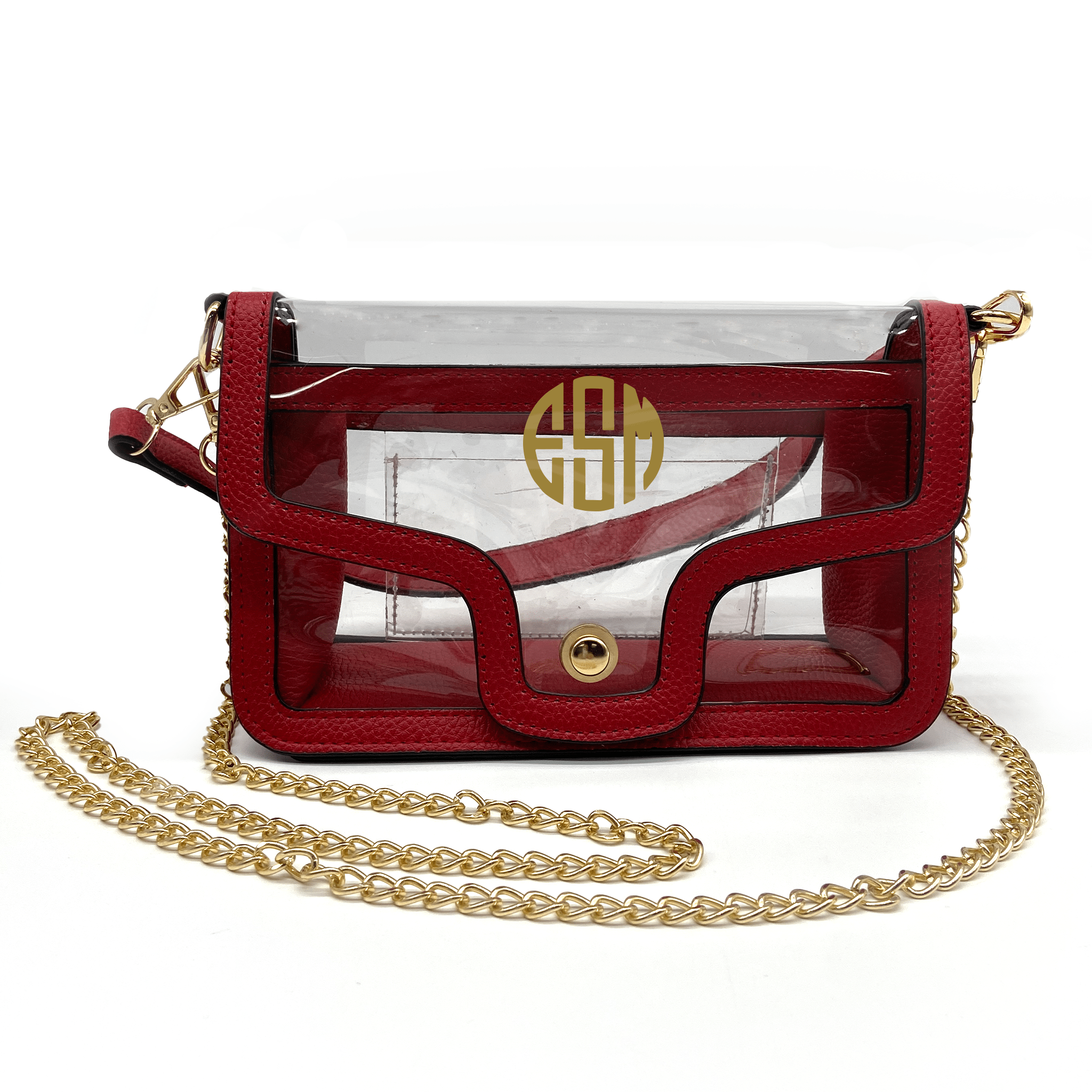 Red Clear Stadium Purse Sew Dreams Come True