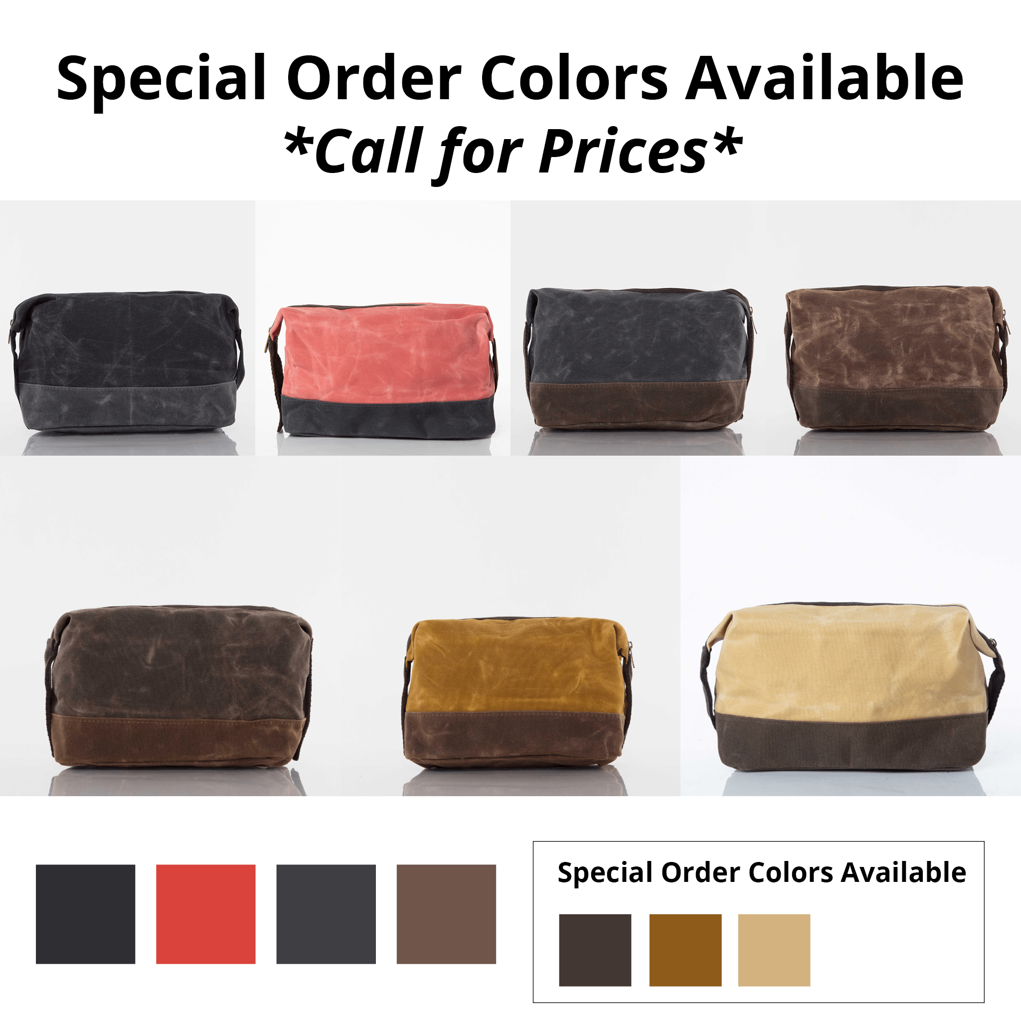 Waxed Top Zip Canvas Dopp Kit