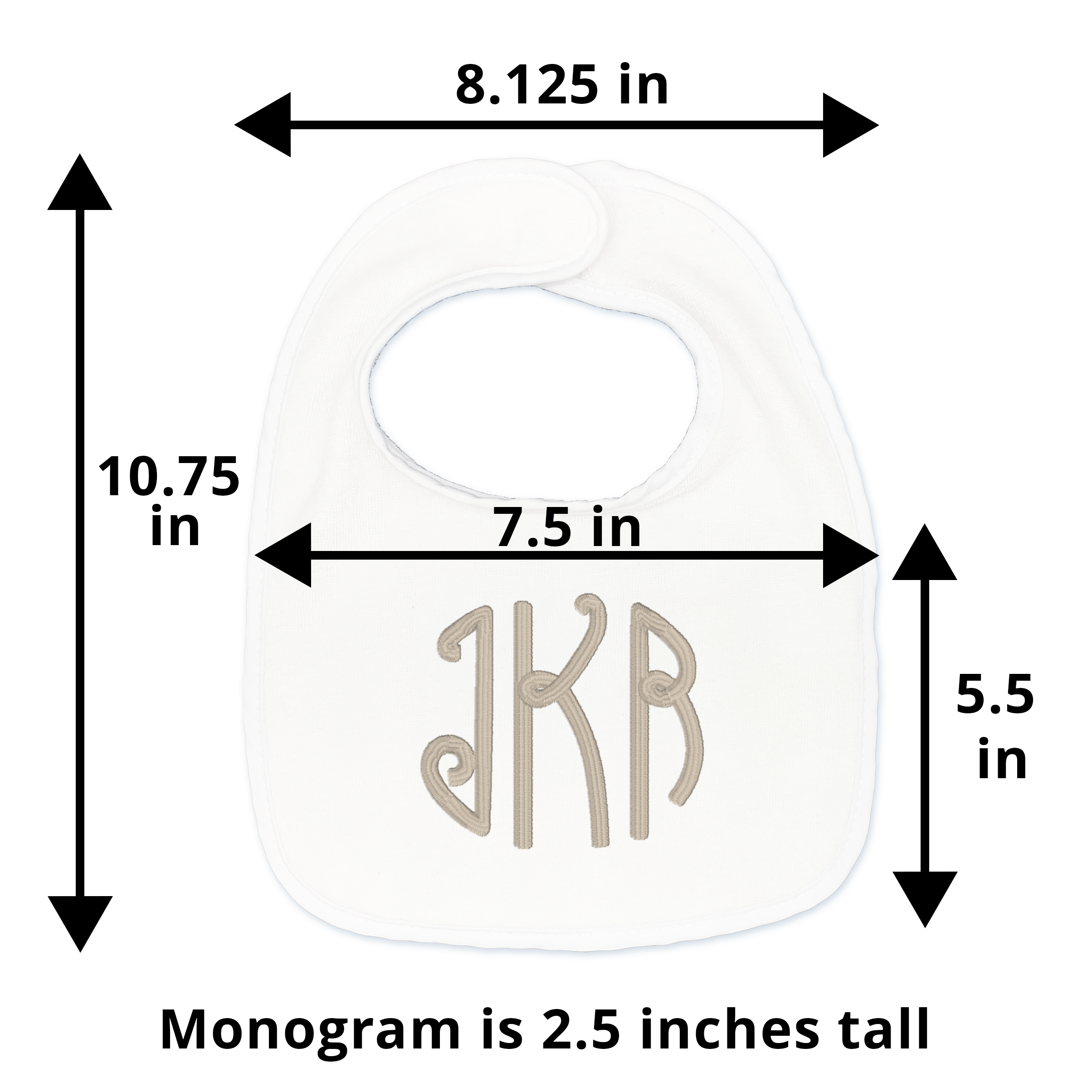 White Terry Cloth Bib
