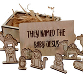 Nativity Set (Baby Jesus, Mary, Joseph, Wisemen, Animals, & Stands)