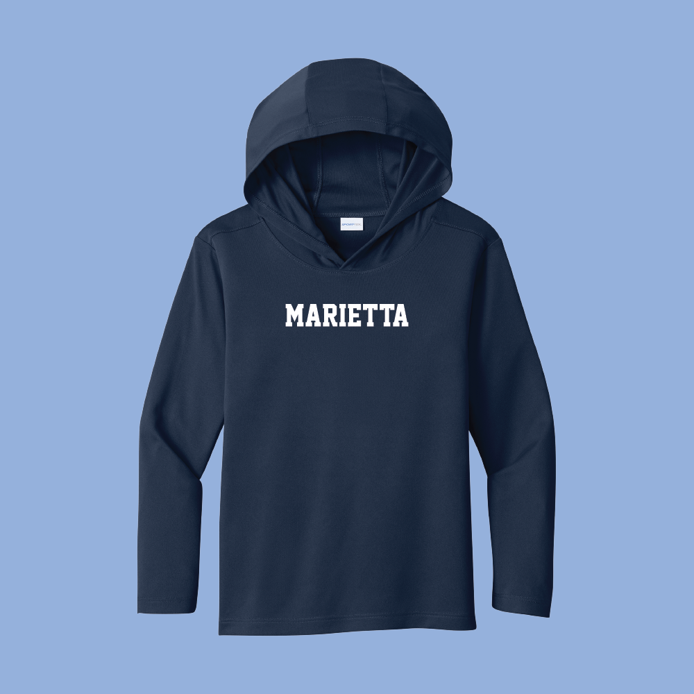 Youth Sport-Tek® Posi-UV® Pro Long Sleeve Hoodie. YST420LSH