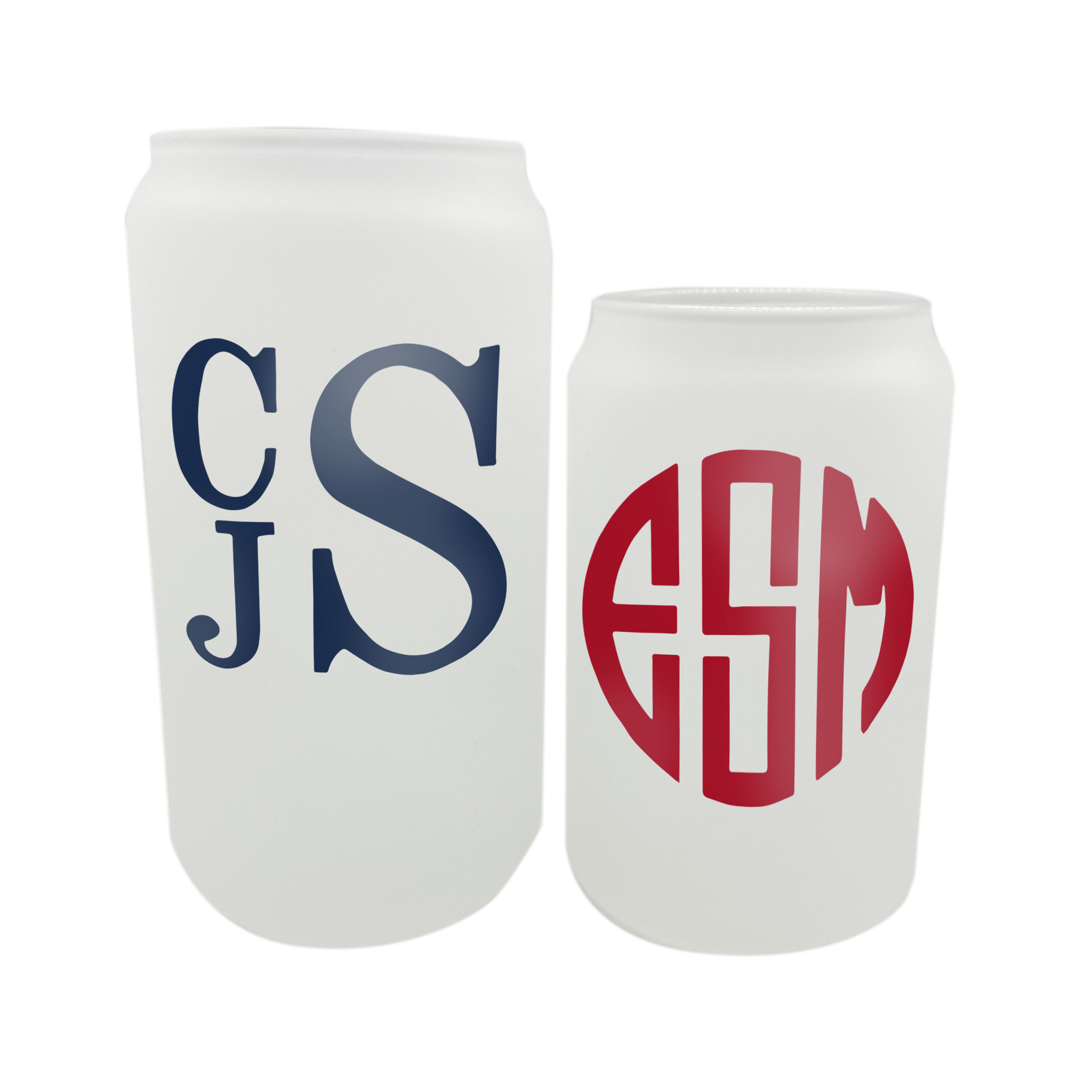 Customizable Frosted Beer Can Glass