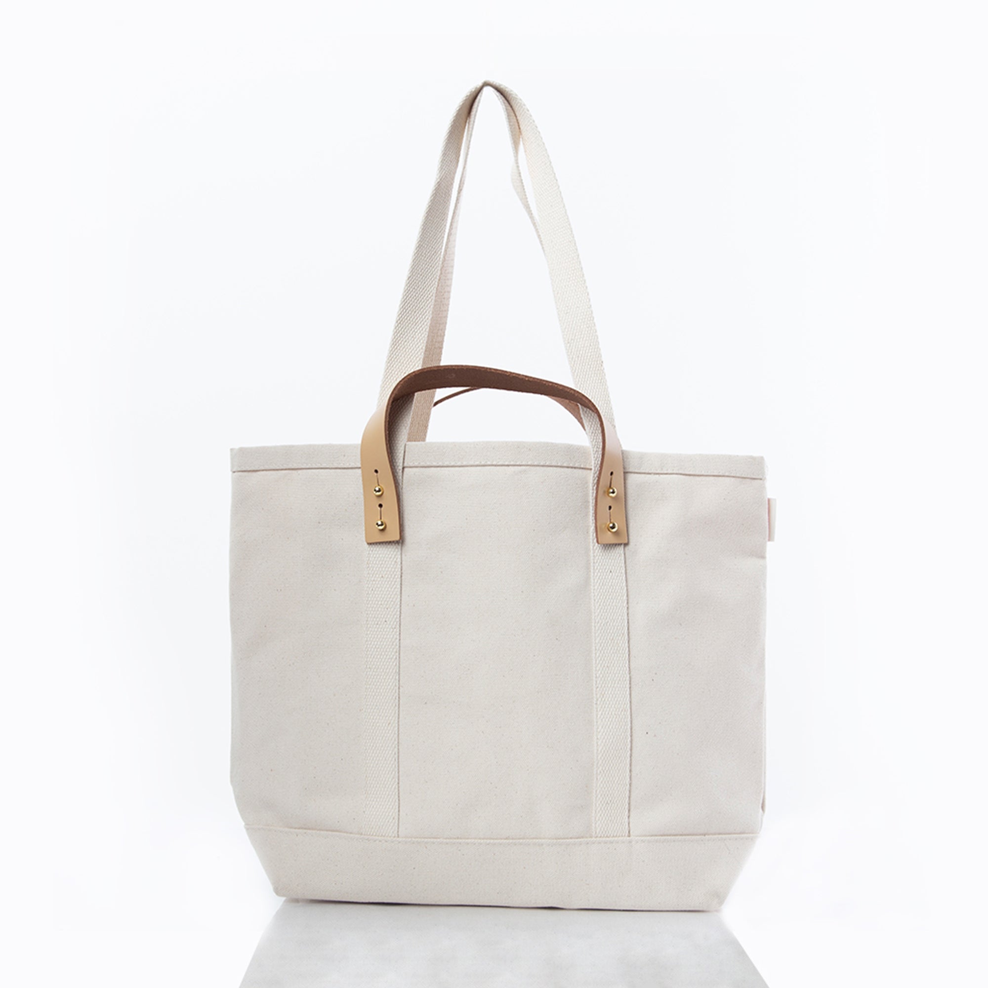 Leather-Handled Tote Bag