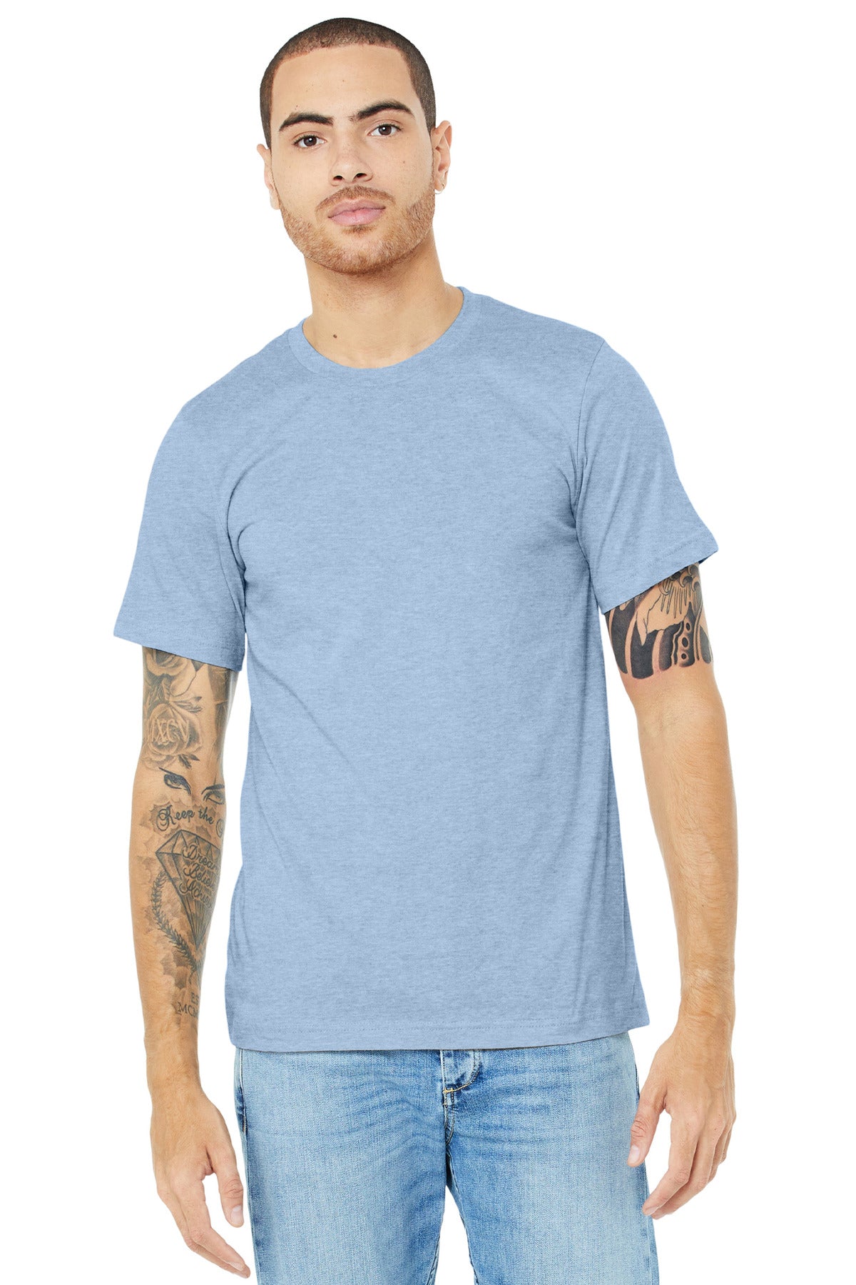 BELLA+CANVAS  ®  Unisex Heather CVC Short Sleeve Tee. BC3001CVC