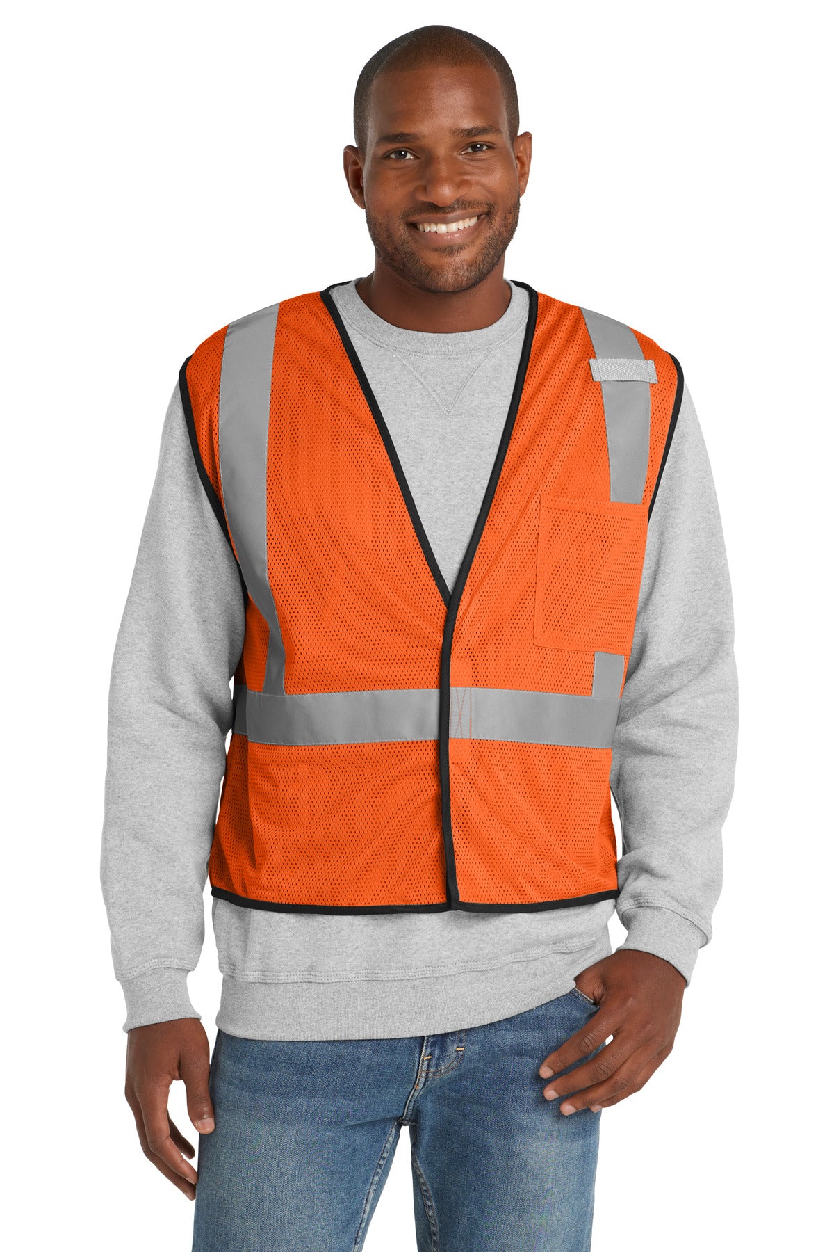 CornerStone  ®  ANSI 107 Class 2 Economy Mesh One-Pocket Vest. CSV100