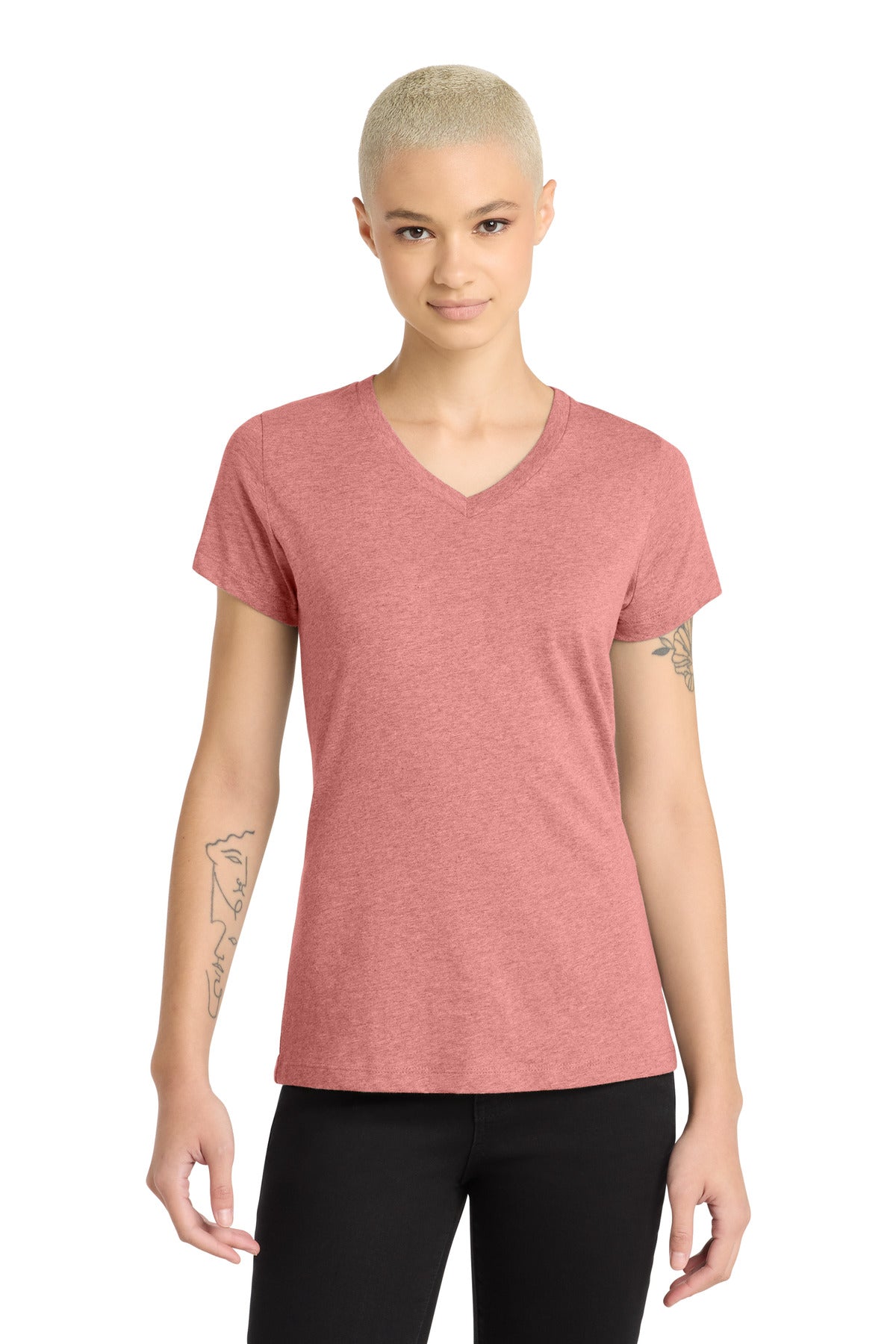 District ®  Women's Perfect Blend ®  CVC V-Neck Tee. DM1190L