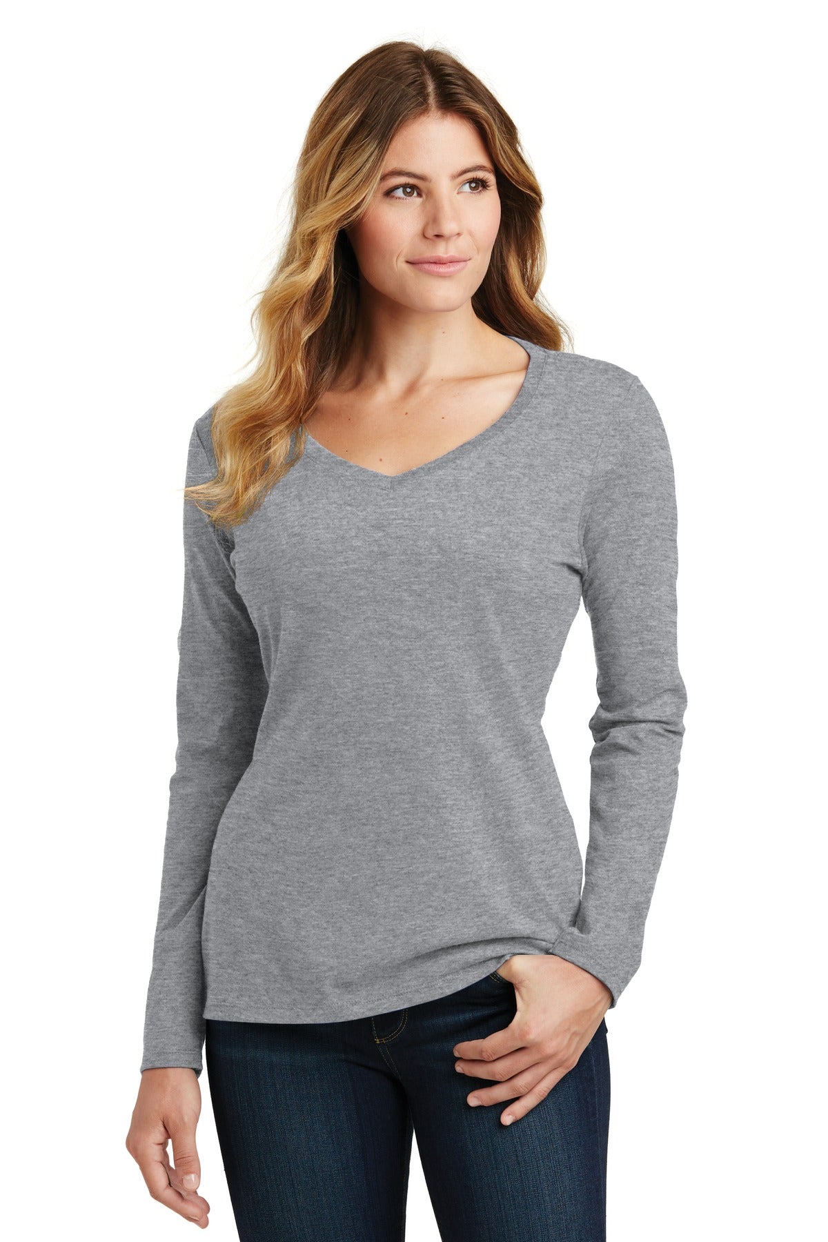 Port & Co ™  Women's Long Sleeve Fan Favorite V-Neck Tee. LPC450VLS