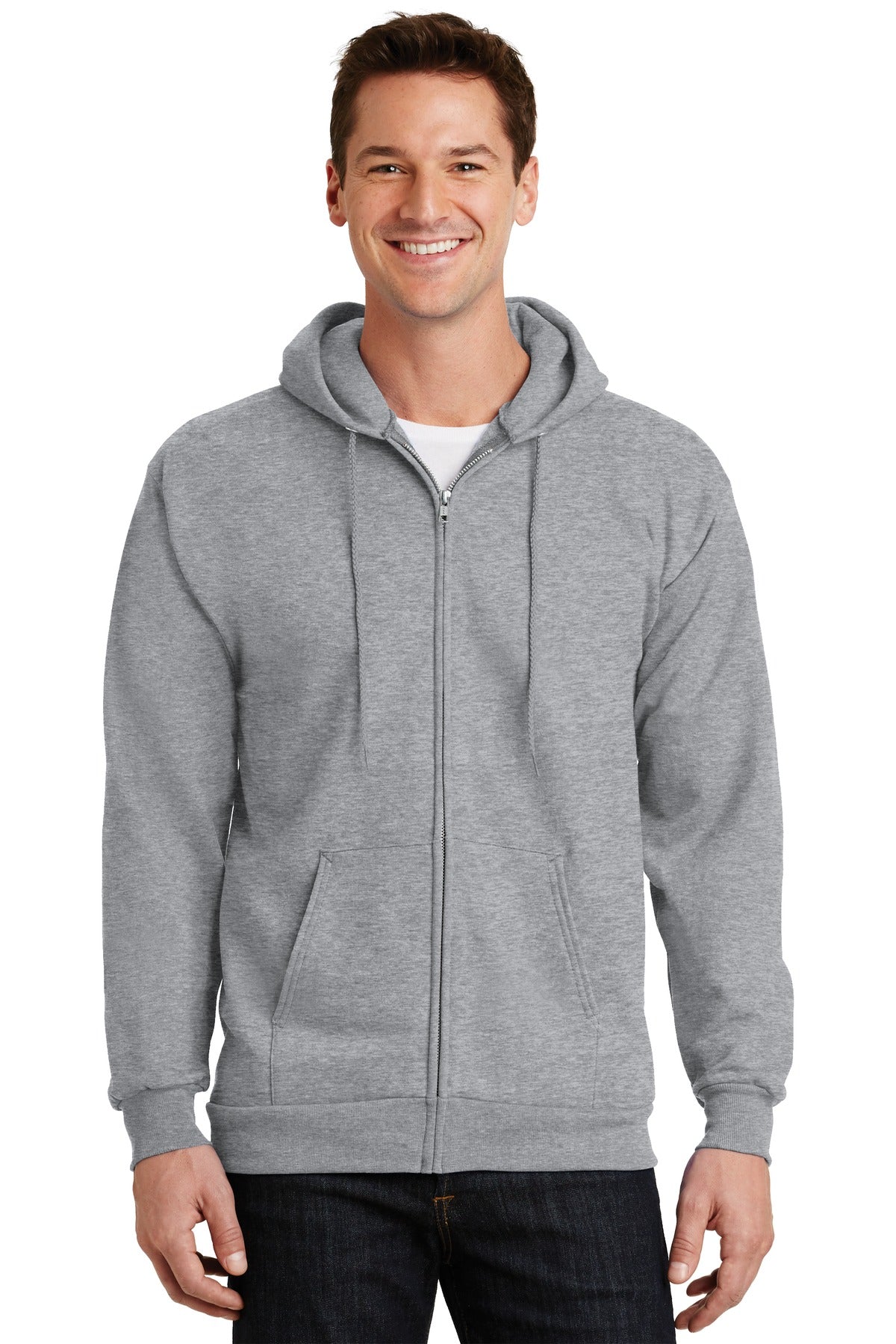 Port & Co ™  Essential Fleece Full-Zip Hooded Sweatshirt.  PC90ZH
