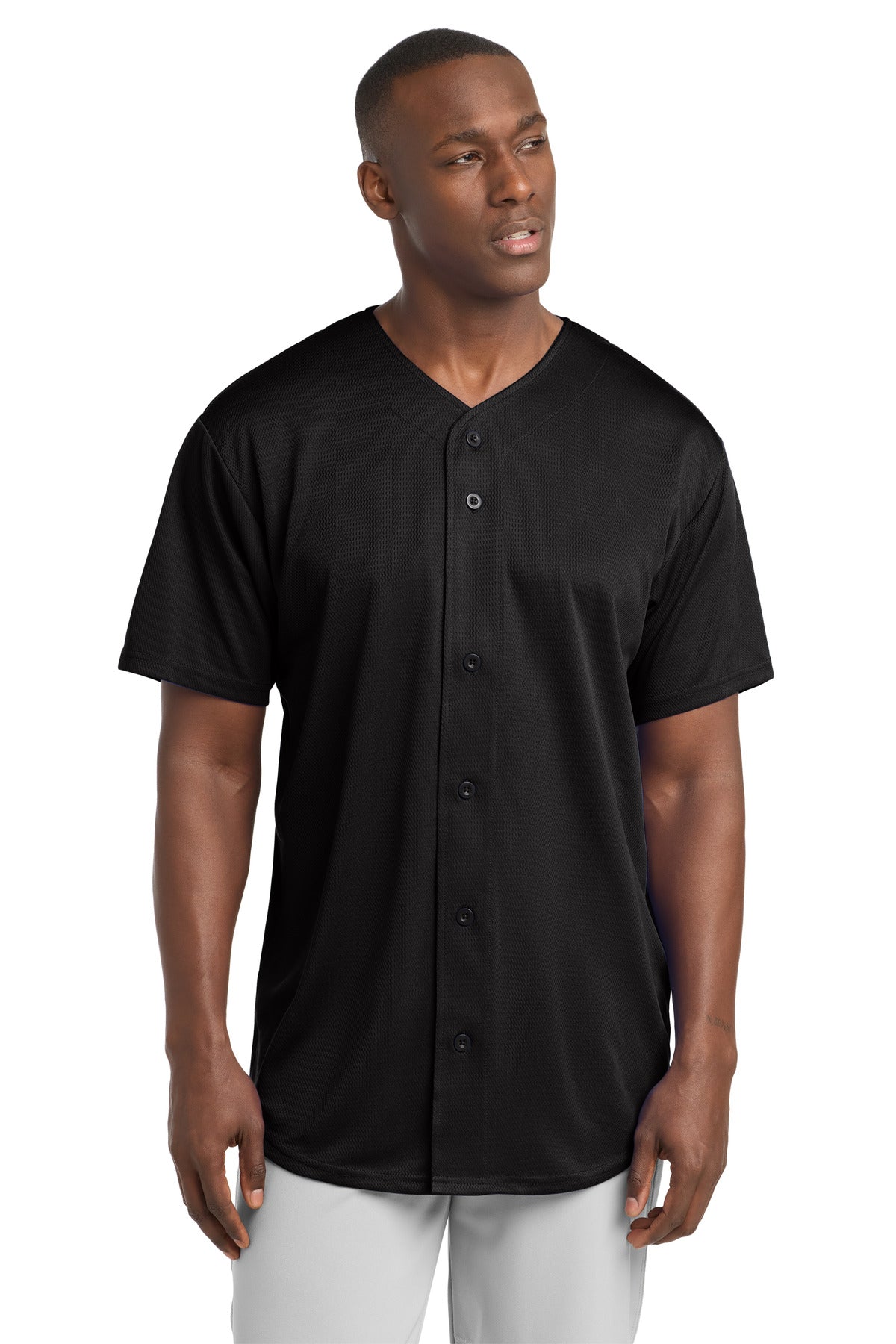 Sport-Tek ®  PosiCharge ®  Tough Mesh Full-Button Jersey. ST220