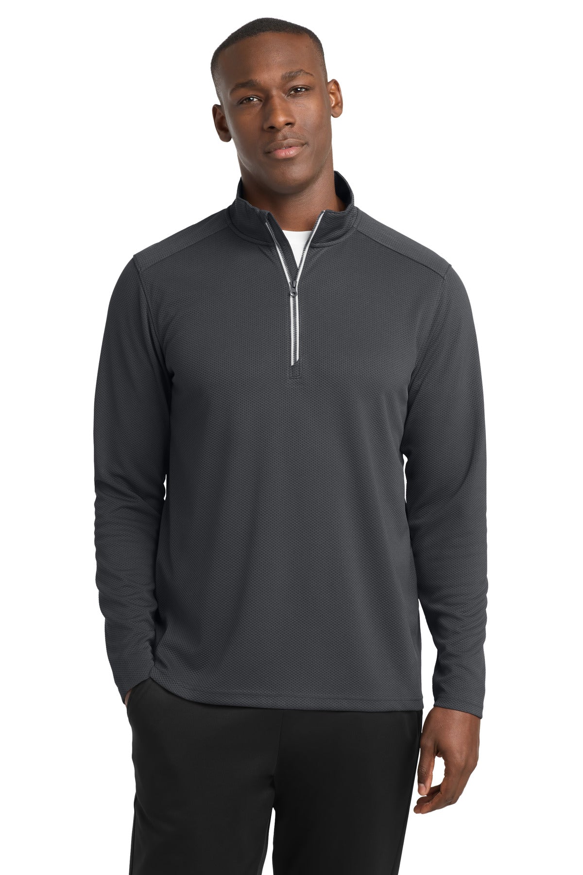 Sport-Tek ®  Sport-Wick ®  Textured 1/4-Zip Pullover.  ST860