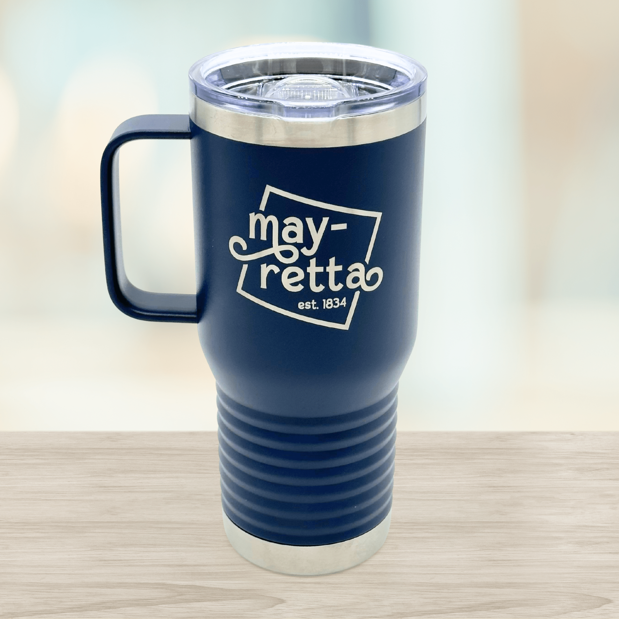 May-retta Collection Insulated Travel Mug with Handle, 20oz