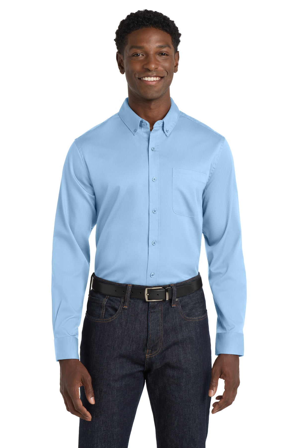 Port Authority ®  Long Sleeve SuperPro React ™  Twill Shirt. W808