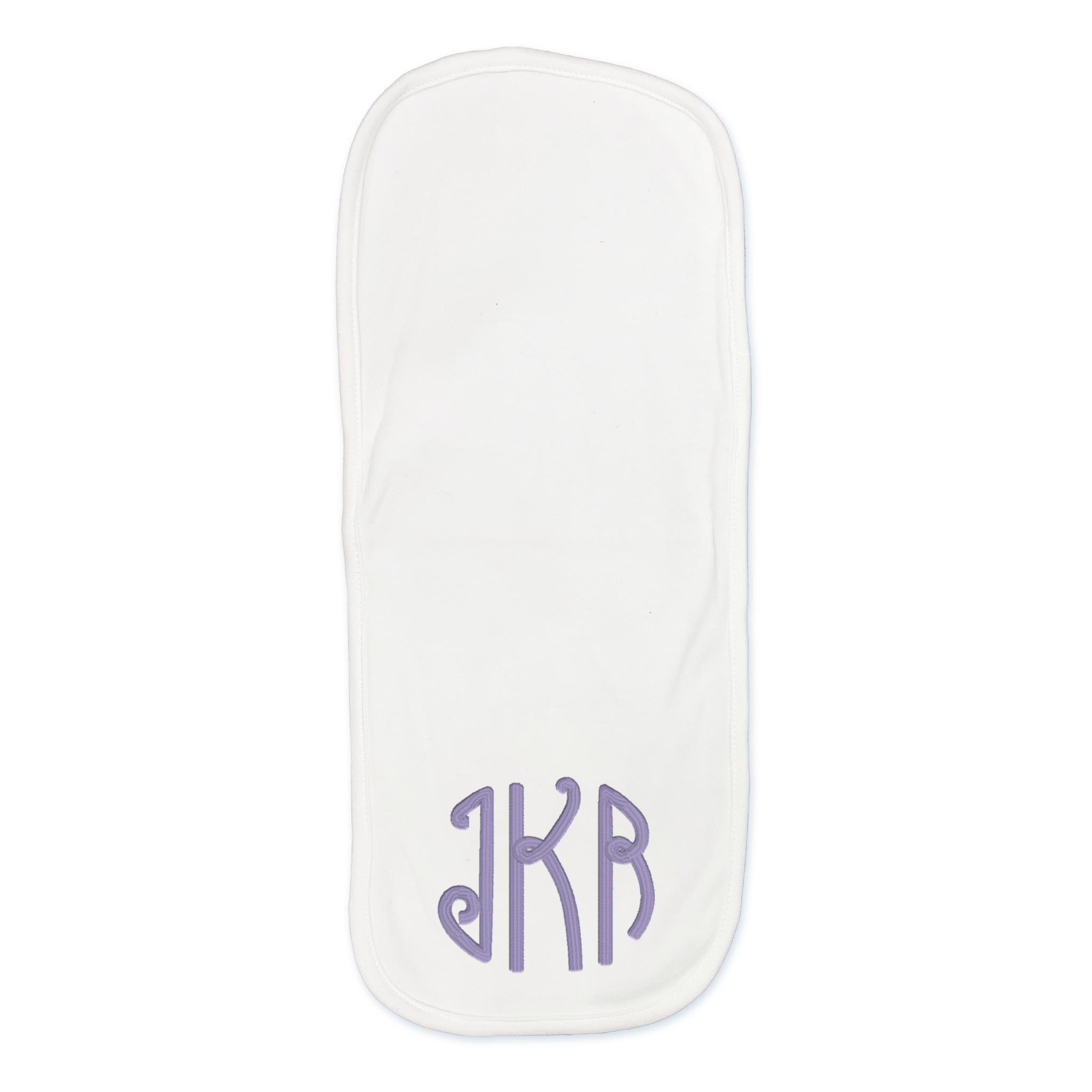 White Cotton Bib and Burp Cloth Set