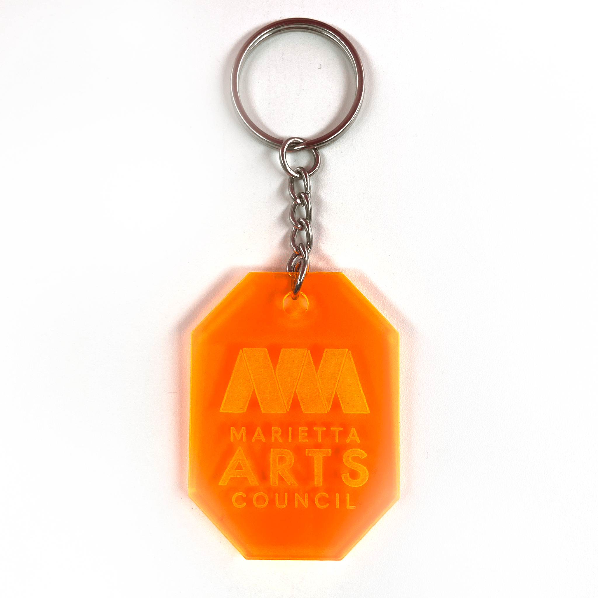 Marietta Arts Council Bridge 2024 Keychain Emerald Shaped