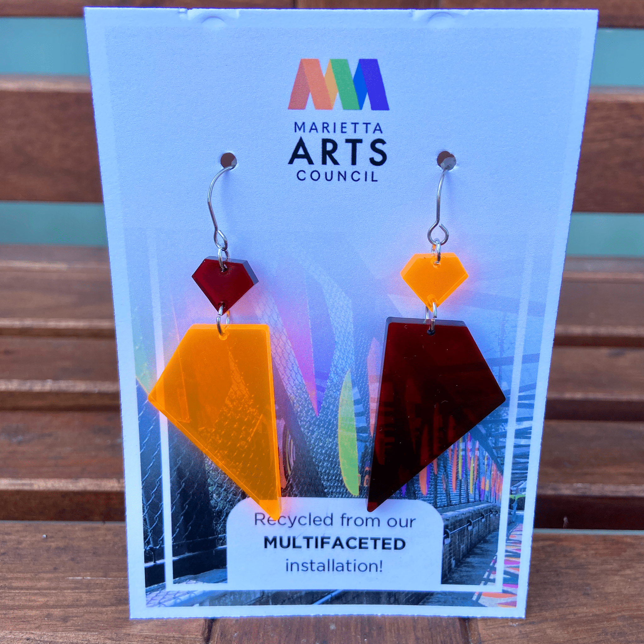 Diamond Shape Marietta Arts Council Bridge 2024 Earrings