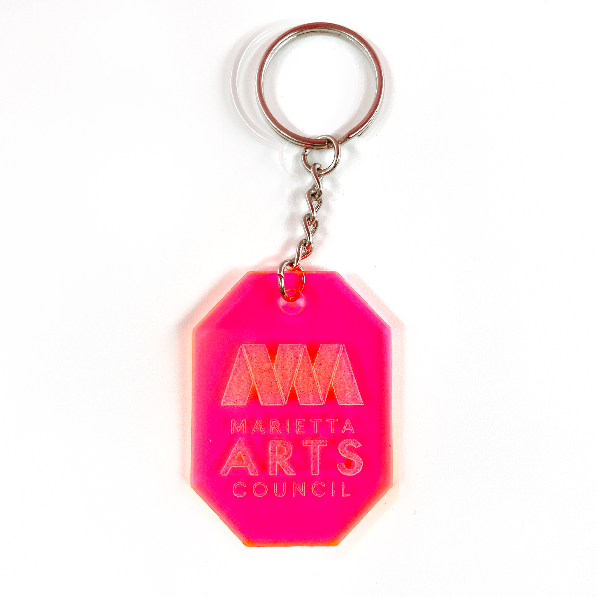 Marietta Arts Council Bridge 2024 Keychain Emerald Shaped