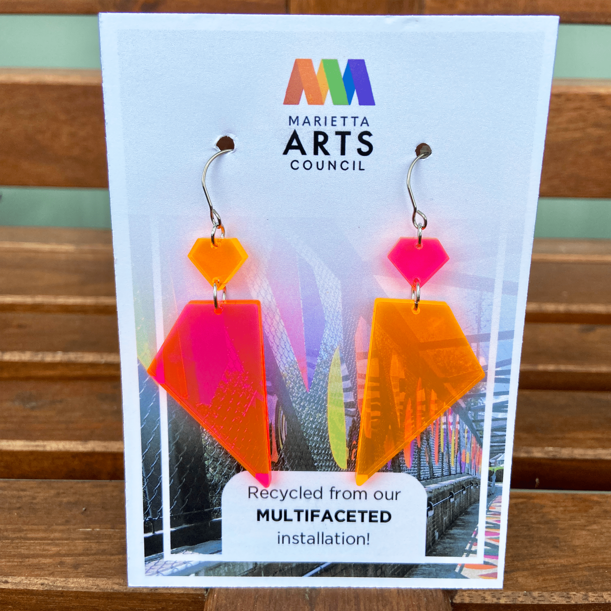 Diamond Shape Marietta Arts Council Bridge 2024 Earrings