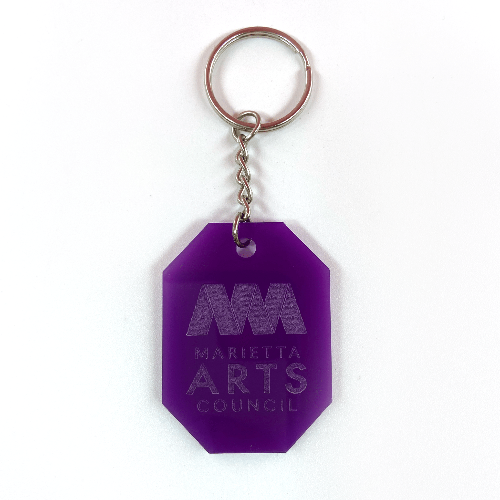 Marietta Arts Council Bridge 2024 Keychain Emerald Shaped