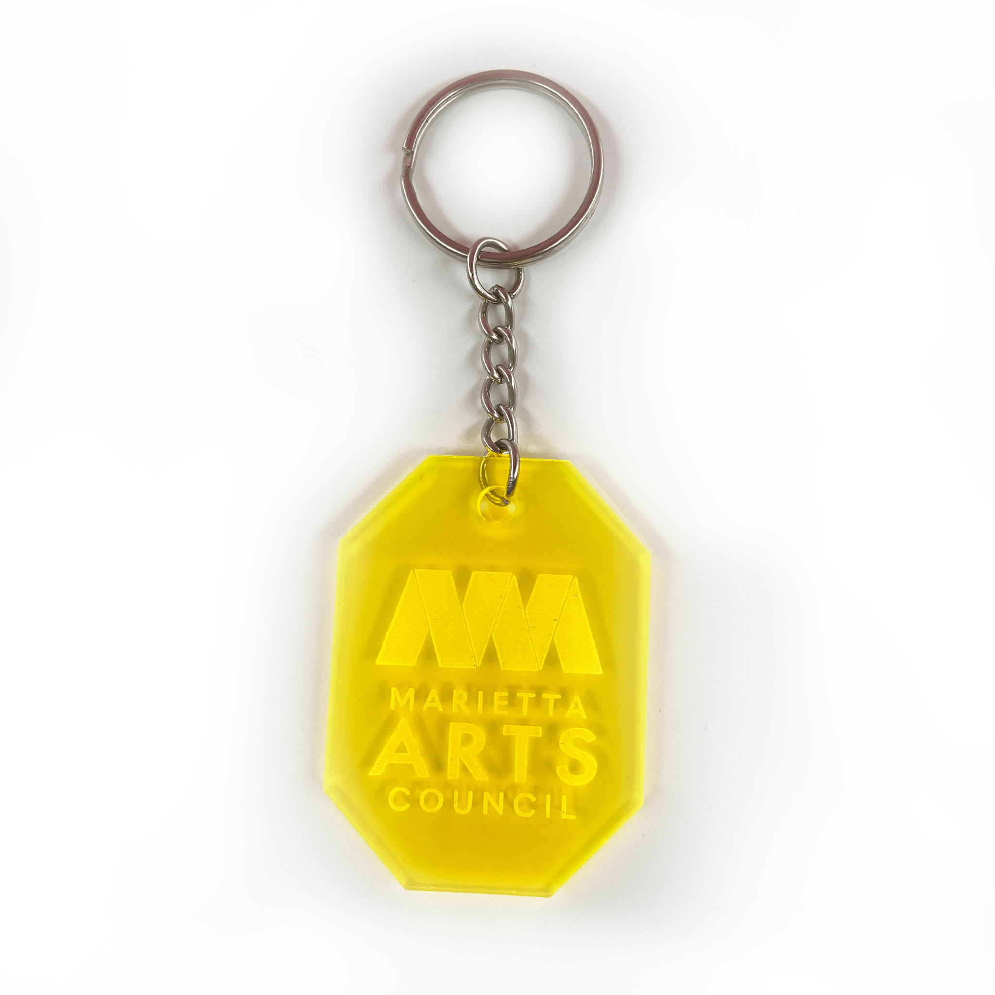 Marietta Arts Council Bridge 2024 Keychain Emerald Shaped