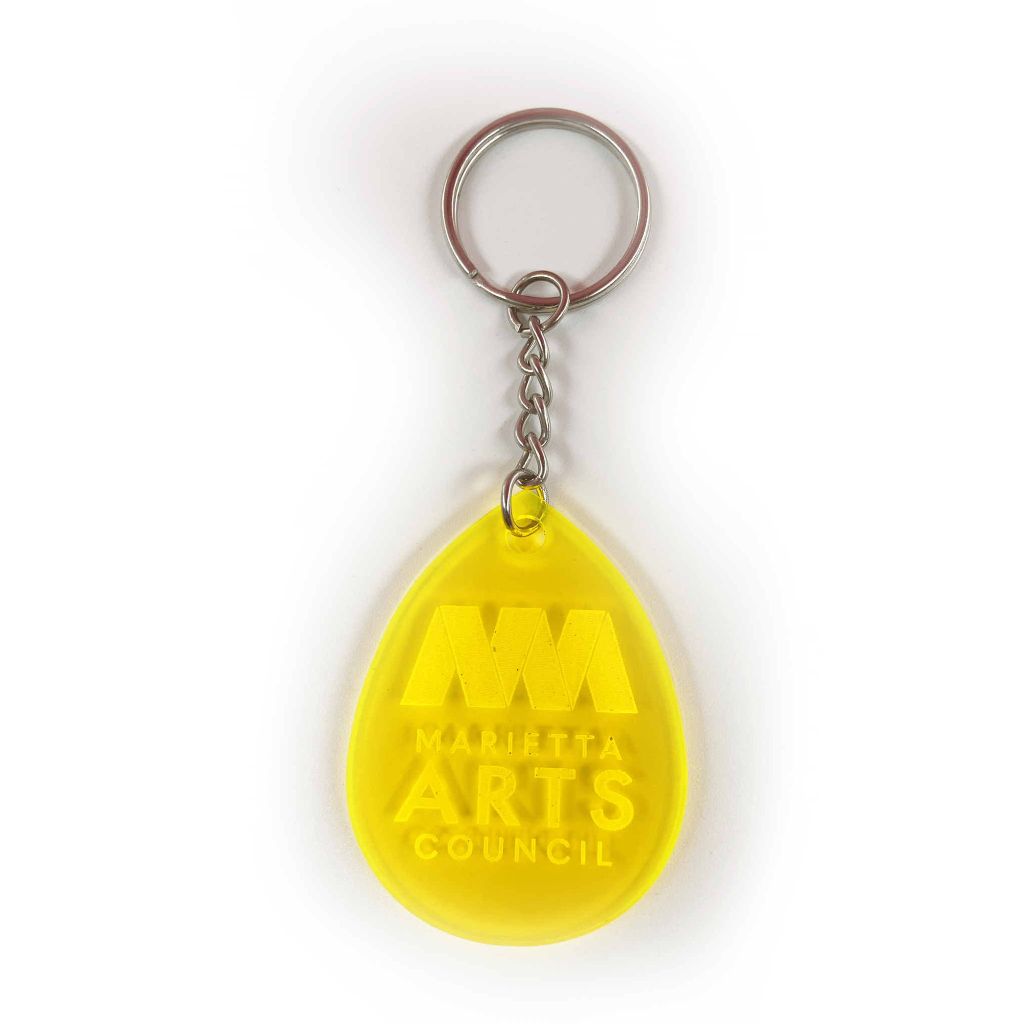 Marietta Arts Council Bridge 2024 Keychain Pear Shaped