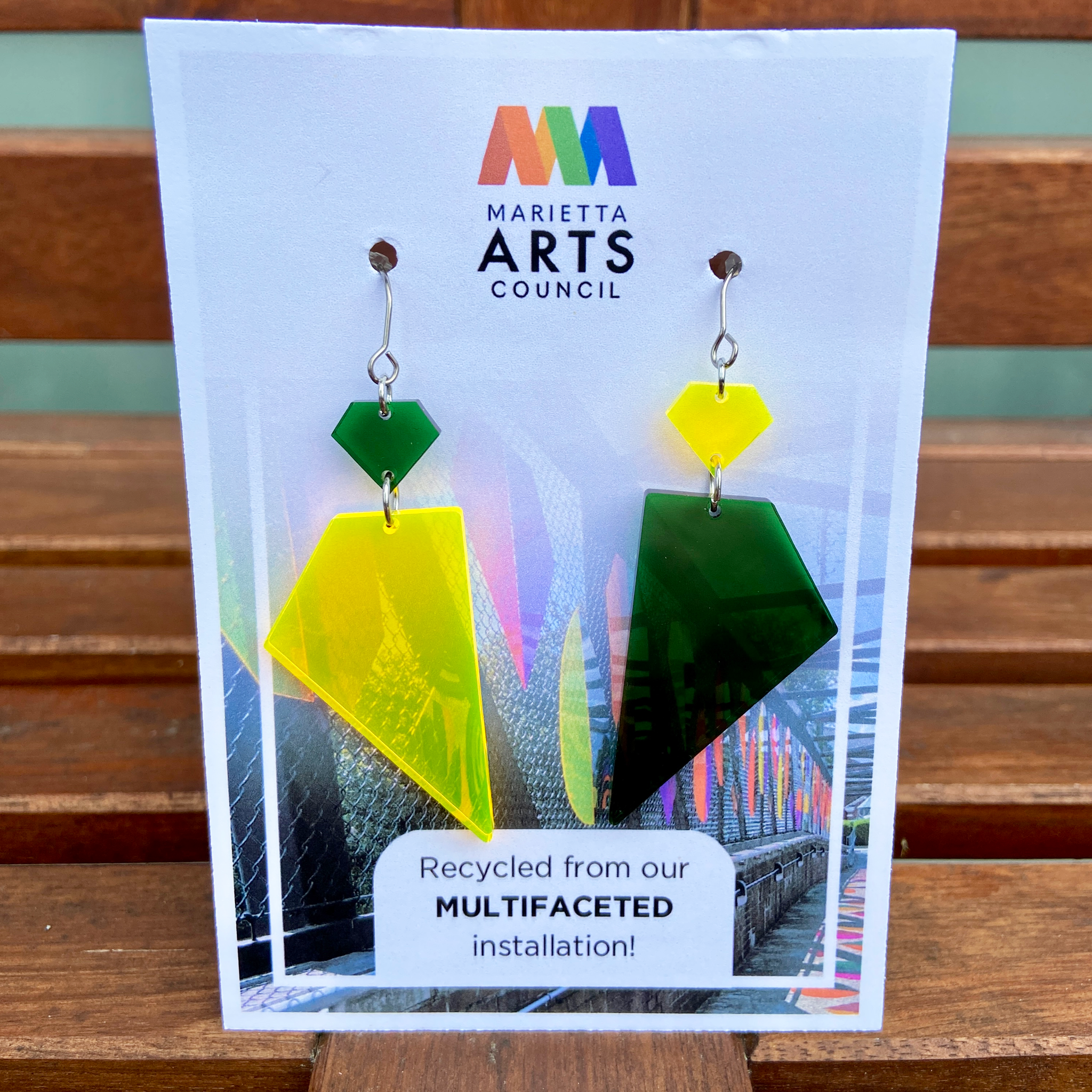 Diamond Shape Marietta Arts Council Bridge 2024 Earrings