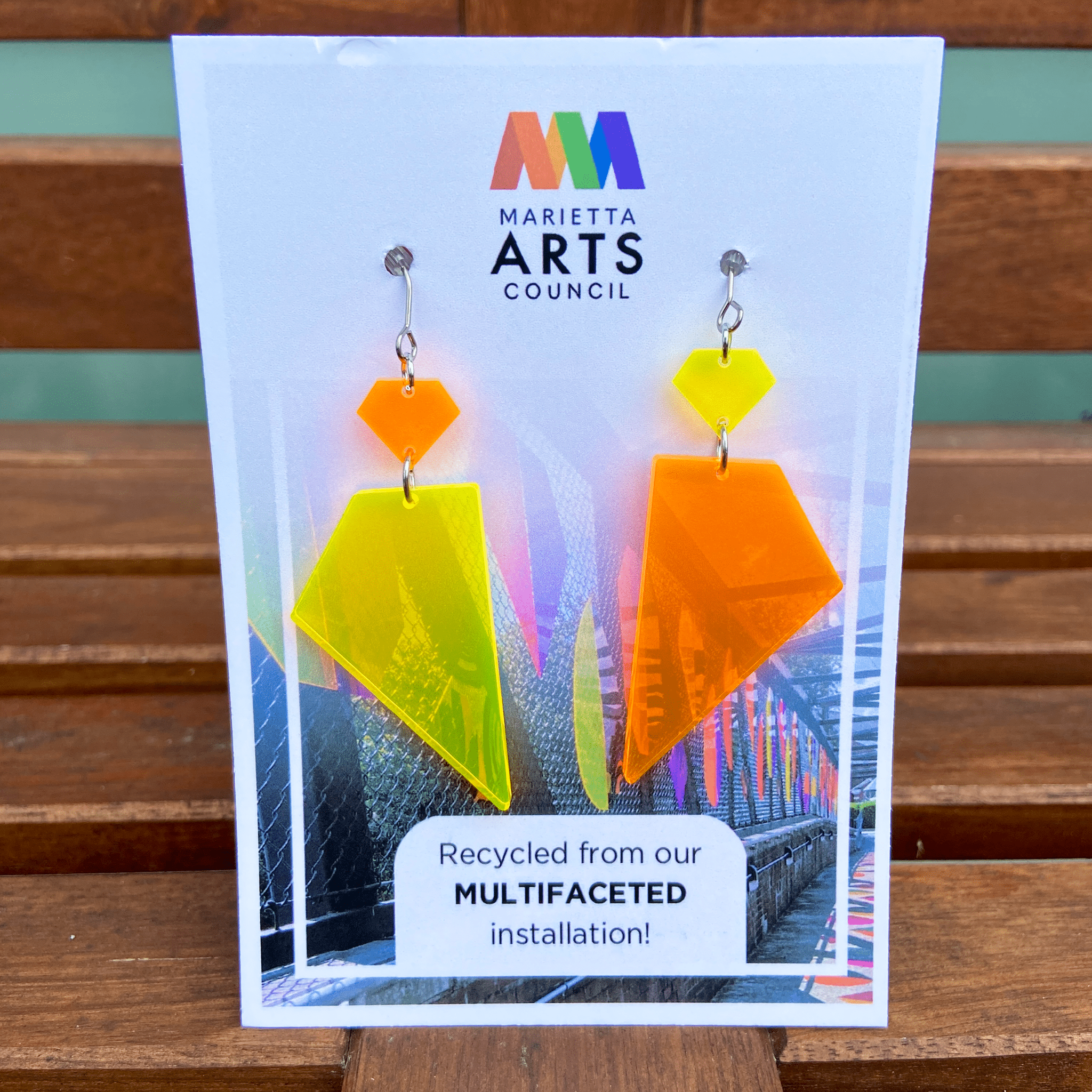 Diamond Shape Marietta Arts Council Bridge 2024 Earrings