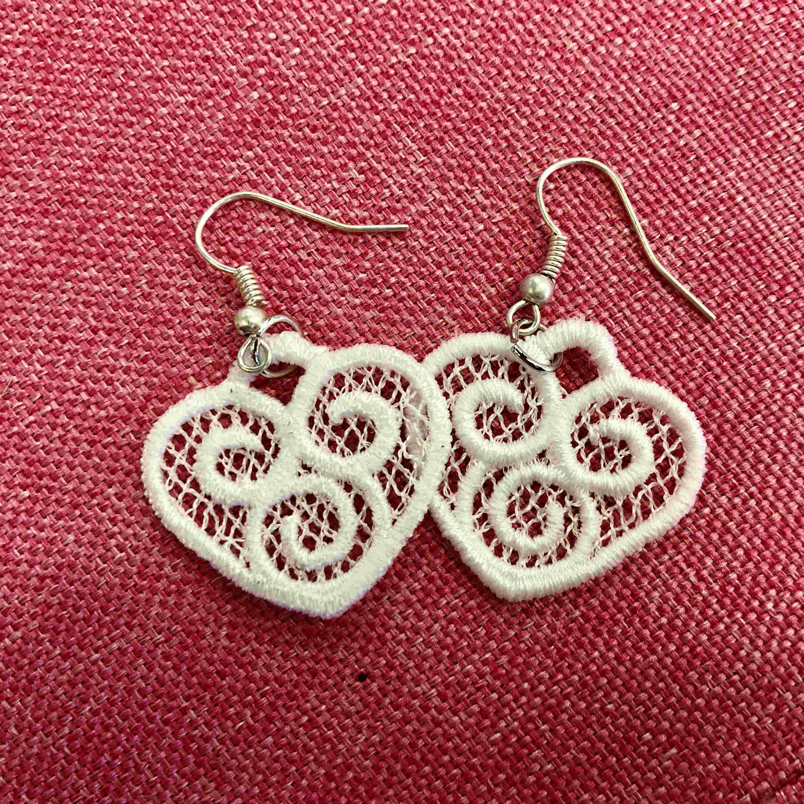 Earrings - "Small Lacey Hearts"