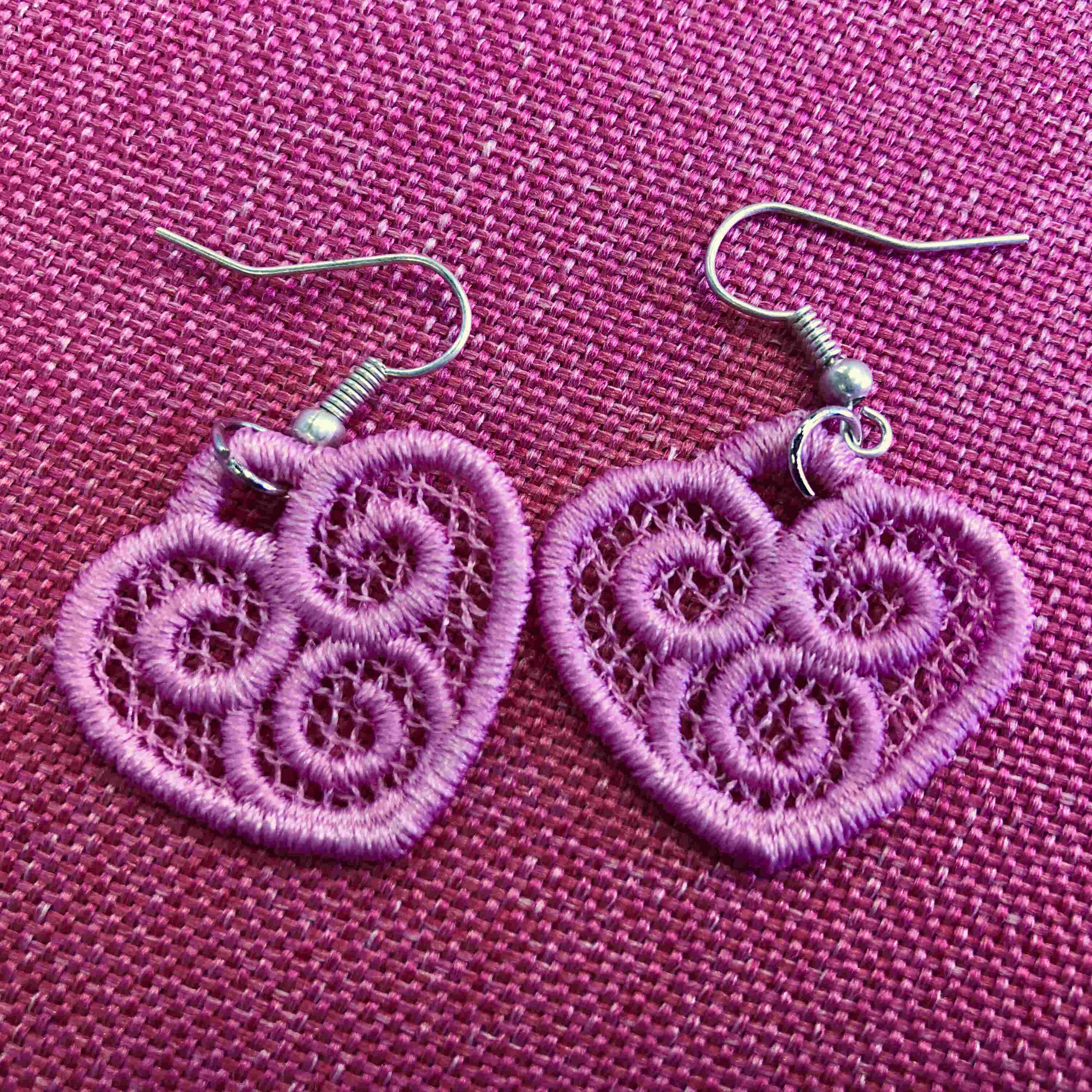 Earrings - "Small Lacey Hearts"