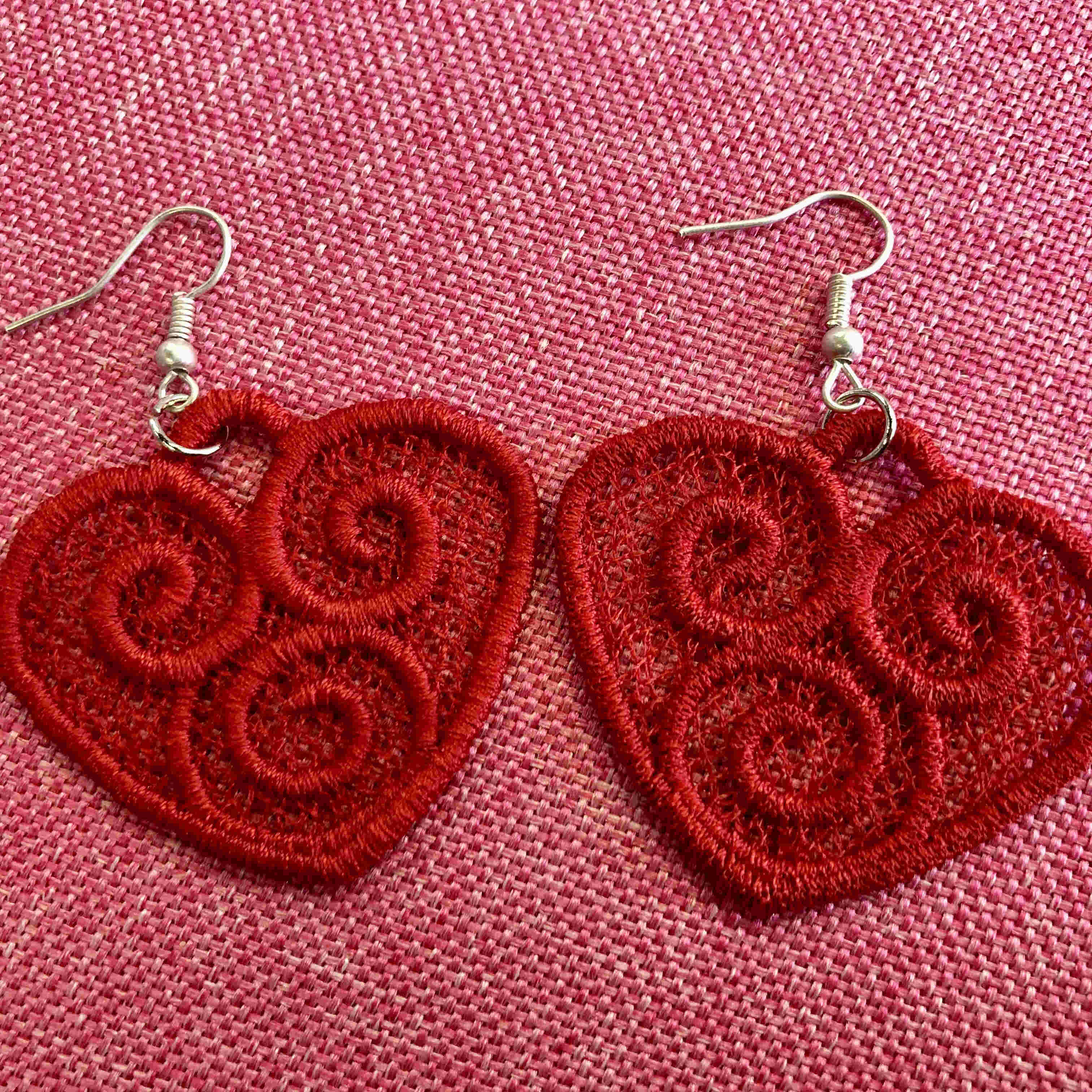 Earrings - "Small Lacey Hearts"