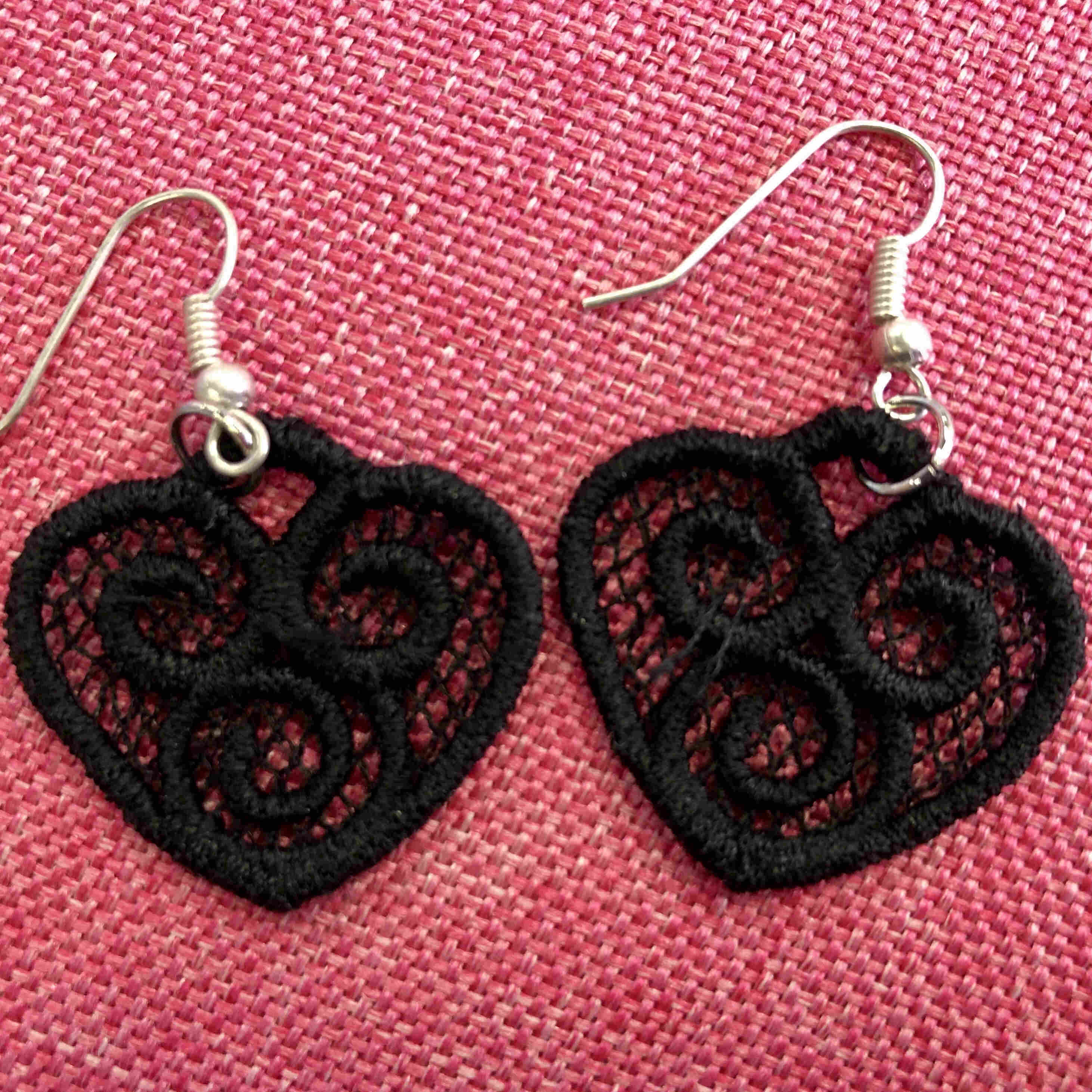 Earrings - "Small Lacey Hearts"