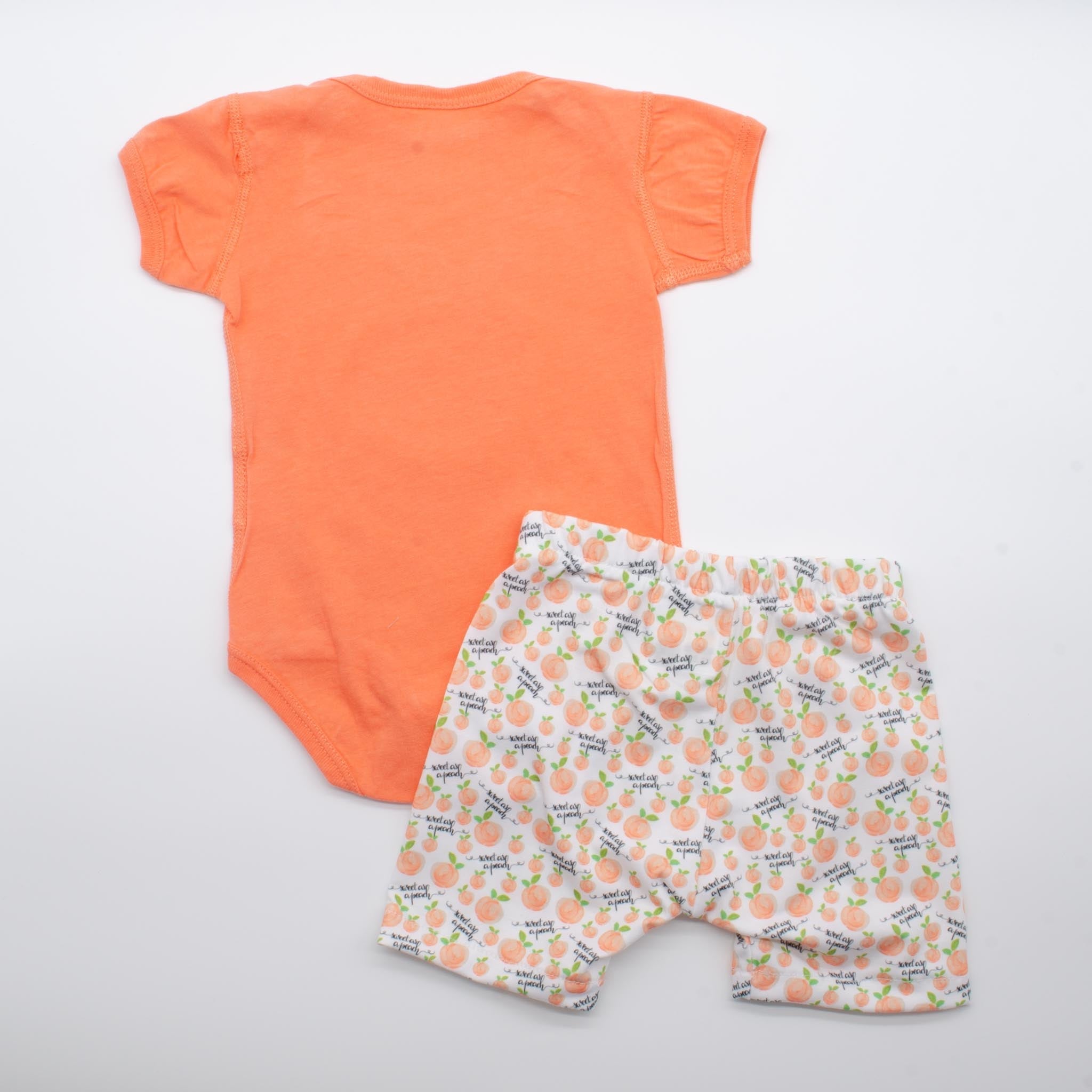 Sweet as a Peach Onesie & Shorts for Baby